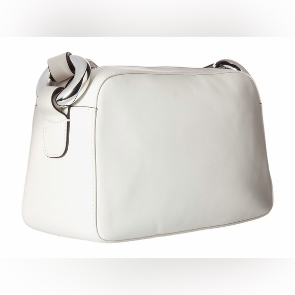 Michael Kors White Grand Medium Leather Shoulder Bag Cement NWT + Dust Bag - Picture 3 of 16